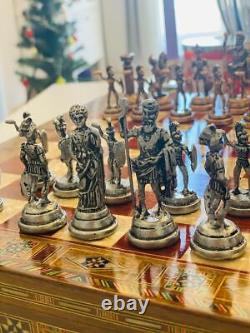 Personalized Chess Set Antique Chessmen Handmade Storage Board Christmas Gift