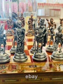 Personalized Chess Set Antique Chessmen Handmade Storage Board Christmas Gift