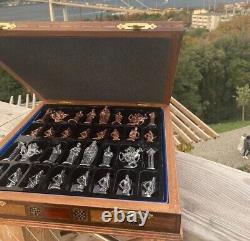 Personalized Chess Set Large Chessmen with Storage Board 15 Christmas Gift