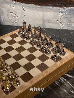 Personalized Chess Set Unique Figures Boxed Storage Board Christmas Gift for Him
