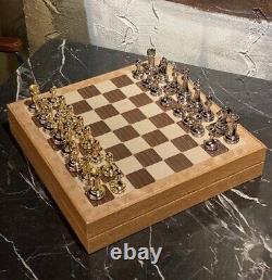 Personalized Chess Set Unique Figures Boxed Storage Board Christmas Gift for Him