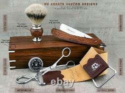 Personalized Shaving Kit Gift Set, Custom Engraving Beard Hair Shave Box For Men
