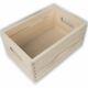 Plain Wooden Open Chest Storage Tool Toy Box Crate With Handles / 30x20x13 Cm