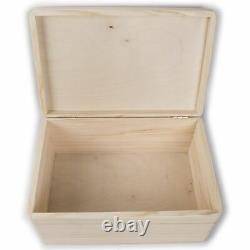 Plain Wooden Open Storage Chest / 30x20x13 cm / Keepsake Box to Decorate Craft