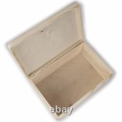 Plain Wooden Open Storage Chest / 30x20x13 cm / Keepsake Box to Decorate Craft