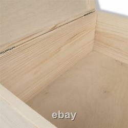 Plain Wooden Open Storage Chest / 30x20x13 cm / Keepsake Box to Decorate Craft