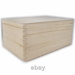 Plain Wooden Open Storage Chest / 30x20x13 cm / Keepsake Box to Decorate Craft