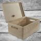 Plain Wooden Storage Box With Lid & Handles 30x20x13 Cm