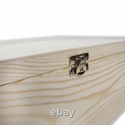 Plain Wooden Storage Chest with Clasp / 30x20x13 cm / Keepsake Box to Decorate