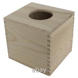 Plain Wooden Tissue Box With Sliding Bottom / Craft Decoupage Pinewood Boxes