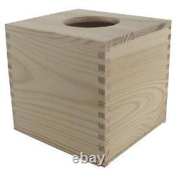 Plain Wooden Tissue Box With Sliding Bottom / Craft Decoupage Pinewood Boxes