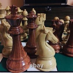 Plastic Chess Set 4.25 King- Extra Heavy Weighted with Wooden Box