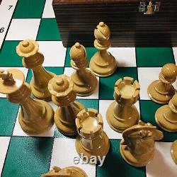 Plastic Chess Set 4.25 King- Extra Heavy Weighted with Wooden Box