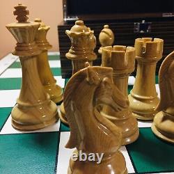 Plastic Chess Set 4.25 King- Extra Heavy Weighted with Wooden Box