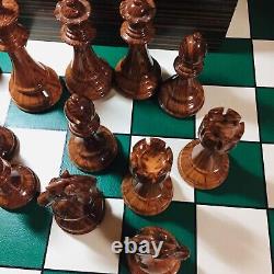 Plastic Chess Set 4.25 King- Extra Heavy Weighted with Wooden Box