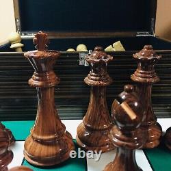 Plastic Chess Set 4.25 King- Extra Heavy Weighted with Wooden Box