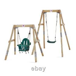 Plum 2 In 1 Wooden Growing Swing Set New & Boxed