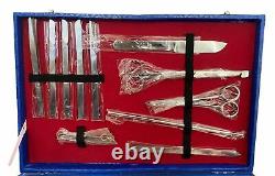 Post Mortem Instrument Set / Autopsy / Dissection Kit Anatomy 19Pcs Wooden Box