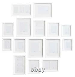 Pottery Barn Wood Gallery Frames in a Box (Set of 15) Modern White