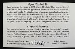 Queen Elizabeth II A Collection of 12 Portrait Coins (Wooden Box Set)