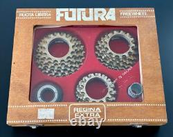 RARE Complete NOS Regina Extra 6 Sp Freewheel Set in Original Wooden Box