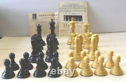 RARE, Old DRUEKE CHESS Set Weighted 36H withOriginal Wood Box. The Players Choice