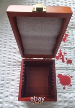 RARE Showtime Dexter Blood Splatter Slide Glass Coaster Set of 6 in Wooden Box