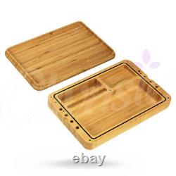 RAW SPIRIT BOX Wooden Rolling Tray Box with Cones, Papers and Tips Bundle Set