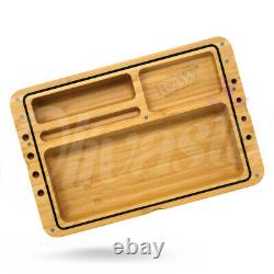 RAW SPIRIT BOX Wooden Rolling Tray Box with Cones, Papers and Tips Bundle Set