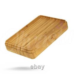 RAW SPIRIT BOX Wooden Rolling Tray Box with Cones, Papers and Tips Bundle Set