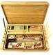 Raw Spirit Box Wooden Rolling Tray Box With Cones, Papers And Tips Set