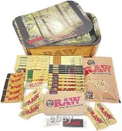 RAW Wooden Cache Box Set with Tray and Magnetic Cover Forest Version