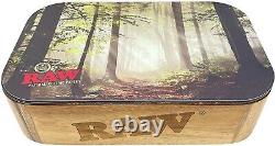 RAW Wooden Cache Box Set with Tray and Magnetic Cover Forest Version