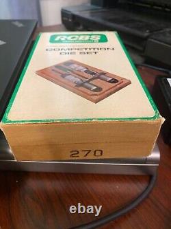 RCBS Competition Die Set 270 Winchester rifle reloading equipment in wooden box