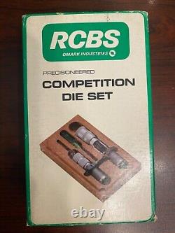 RCBS Competition Die Set 270 Winchester rifle reloading equipment in wooden box