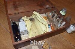 Rare Antique Chemistry Set in Wooden box
