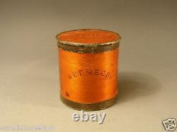 Rare Antique Spice box trimmed / tin ARABIAN CAMEL TOP LID Newark, N. J. SET OF 8