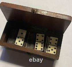 Rare Set Miniature Antique Dominoes Prisoner Of War Napoleonic Wars Dominos