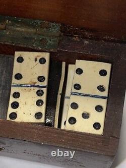 Rare Set Miniature Antique Dominoes Prisoner Of War Napoleonic Wars Dominos