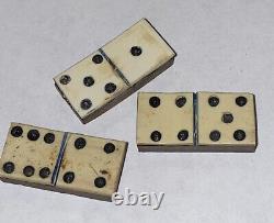 Rare Set Miniature Antique Dominoes Prisoner Of War Napoleonic Wars Dominos