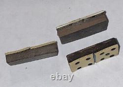 Rare Set Miniature Antique Dominoes Prisoner Of War Napoleonic Wars Dominos