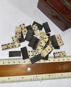 Rare Set Miniature Antique Dominoes Prisoner Of War Napoleonic Wars Dominos