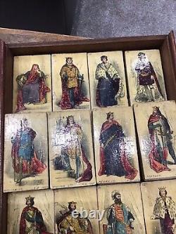 Rare Victorian Wooden Block Set Sovereigns Of England