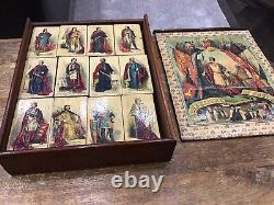 Rare Victorian Wooden Block Set Sovereigns Of England