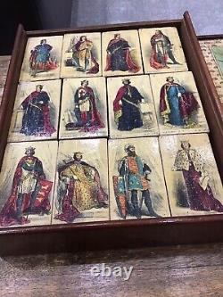 Rare Victorian Wooden Block Set Sovereigns Of England