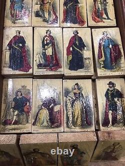 Rare Victorian Wooden Block Set Sovereigns Of England