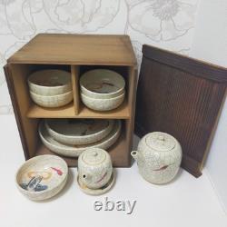 Rare Vintage Japanese Tableware Set with Original Wooden Box (#254)