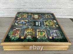 Rare Wooden Board Game Box Monopoly Cribbage Chess Checkers Cluedo Deluxe Set