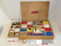 Rare toy large wooden case vintage set wood wooden box lego system oh 1/87