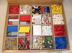 Rare toy large wooden case vintage set wood wooden box lego system oh 1/87